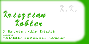 krisztian kobler business card